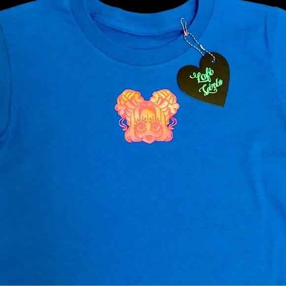 Goth Girl Y2K Anime Zombie Baby Lofi Girls Cotton Shirt - Picture 8 of 8